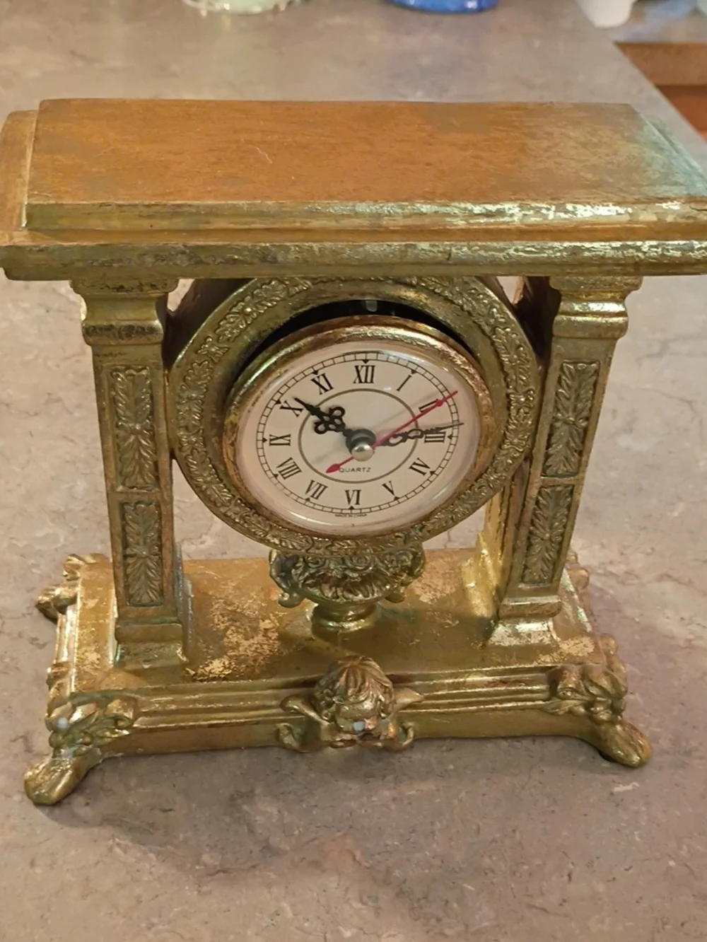 Gold Decorative Mantel Clock - Brand